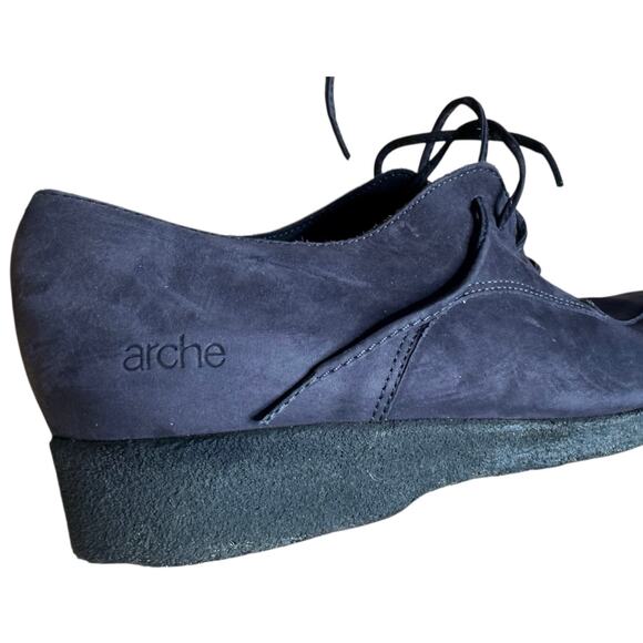 Arche Women's Eggplant Purple Nubuck Johiro Lace Up Derbies *Unique* - Size 40 - Picture 5 of 10
